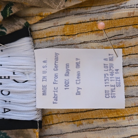 NWT Carole Little mustard striped vest style tank Sz 14 - Picture 5 of 5